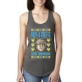 thumbnail image 1 of Wild Bobby, Have a Pretty Pretty Pretty Good Hanukkah Curb Larry, Hanukkah, Women Racerback Tank Top, Dark Grey, Small, 1 of 4