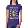 thumbnail image 1 of Wild Bobby, Have a Pretty Pretty Pretty Good Hanukkah Curb Larry, Hanukkah, Women Slim Fit Junior Tee, Purple Rush, Medium, 1 of 4