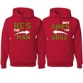 thumbnail image 1 of Wild Bobby, He's the Man She's the Boss Funny Classic His and Hers Matching Couples Hoodies Sweater Set, Red, Mens L-Womens L, 1 of 3