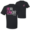 thumbnail image 1 of Wild Bobby, Heal Cancer Faith Jesus Believe, Breast Cancer Awareness, Front and Back Men Graphic Tee, Black, Small, 1 of 4