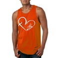 thumbnail image 1 of Wild Bobby Heart Made Of Faith Inspirational/Christian Men Graphic Tank Top, Orange, Small, 1 of 5