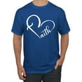 thumbnail image 1 of Wild Bobby Heart Made Of Faith Inspirational/Christian Men Graphic Tee, Royal, Medium, 1 of 5