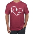 thumbnail image 1 of Wild Bobby Heart Made Of Faith Inspirational/Christian Men Graphic Tee, Vintage Heather Red, 5X-Large, 1 of 5