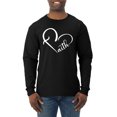 thumbnail image 1 of Wild Bobby Heart Made Of Faith Inspirational/Christian Men Long Sleeve Shirt, Black, Small, 1 of 5