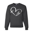 thumbnail image 1 of Wild Bobby Heart Made Of Faith Inspirational/Christian Unisex Crewneck Graphic Sweatshirt, Heather Black, 3X-Large, 1 of 5