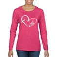 thumbnail image 1 of Wild Bobby Heart Made Of Faith Inspirational/Christian Women Graphic Long Sleeve Tee, Fuschia, Medium, 1 of 5
