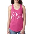 thumbnail image 1 of Wild Bobby, Heart Made Of Faith Inspirational/Christian Women Racerback Tank Top, Raspberry, Small, 1 of 5