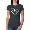 thumbnail image 1 of Wild Bobby Heart Made Of Faith Inspirational/Christian Women Slim Fit Junior Tee, Dark Grey, Large, 1 of 5