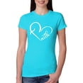 thumbnail image 1 of Wild Bobby Heart Made Of Faith Inspirational/Christian Women Slim Fit Junior Tee, Tahiti Blue, X-Large, 1 of 5