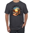 thumbnail image 1 of Wild Bobby Here Comes The Sun Desert Road Nature Lover Men Tee, Charcoal, Small, 1 of 1