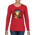 thumbnail image 1 of Wild Bobby Here Comes The Sun Desert Road Nature Lover Women Graphic Long Sleeve Tee, Red, X-Large, 1 of 1