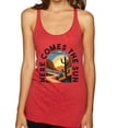 thumbnail image 1 of Wild Bobby Here Comes The Sun Desert Road Nature Lover Women Tri-Blend Racerback Tank Top, Vintage Red, Medium, 1 of 1