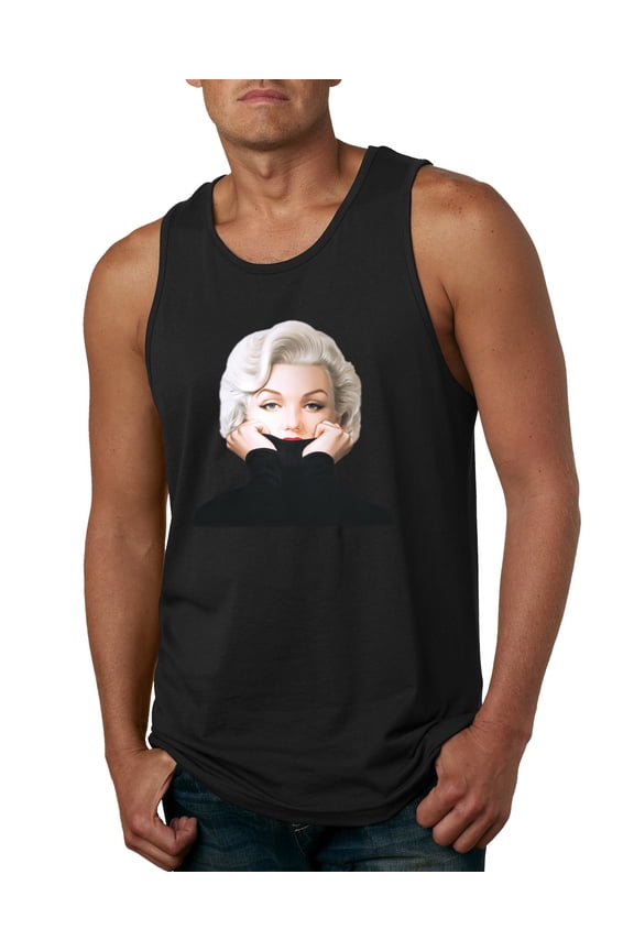 , Hip Marilyn Monroe Portrait Classic Beauty Pose, Famous People, Men Graphic Tank Top, Black, Medium