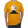 thumbnail image 1 of Wild Bobby, Hip Marilyn Monroe Portrait Classic Beauty Pose, Famous People, Men Graphic Tee, Gold, XX-Large, 1 of 4