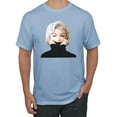 thumbnail image 1 of Wild Bobby, Hip Marilyn Monroe Portrait Classic Beauty Pose, Famous People, Men Graphic Tee, Light Blue, Medium, 1 of 4