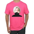 thumbnail image 1 of Wild Bobby, Hip Marilyn Monroe Portrait Classic Beauty Pose, Famous People, Men Graphic Tee, Neon Pink, 5X-Large, 1 of 4