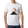thumbnail image 1 of Wild Bobby, Hip Marilyn Monroe Portrait Classic Beauty Pose, Famous People, Men Premium Tri Blend Tee, Heather White, Large, 1 of 4
