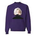 thumbnail image 1 of Wild Bobby, Hip Marilyn Monroe Portrait Classic Beauty Pose, Famous People, Unisex Crewneck Graphic Sweatshirt, Purple, Small, 1 of 4