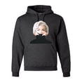 thumbnail image 1 of Wild Bobby, Hip Marilyn Monroe Portrait Classic Beauty Pose, Famous People, Unisex Graphic Hoodie Sweatshirt, Heather Black, Large, 1 of 4