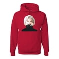 thumbnail image 1 of Wild Bobby, Hip Marilyn Monroe Portrait Classic Beauty Pose, Famous People, Unisex Graphic Hoodie Sweatshirt, Red, XX-Large, 1 of 4