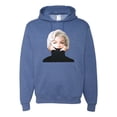 thumbnail image 1 of Wild Bobby, Hip Marilyn Monroe Portrait Classic Beauty Pose, Famous People, Unisex Graphic Hoodie Sweatshirt, Vintage Heather Blue, Large, 1 of 4