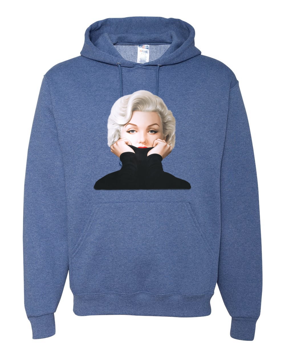 Mens Hoodie Pink Mustache Marilyn Monroe Sweatshirt Walmart