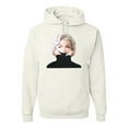 thumbnail image 1 of Wild Bobby, Hip Marilyn Monroe Portrait Classic Beauty Pose, Famous People, Unisex Graphic Hoodie Sweatshirt, White, 3X-Large, 1 of 4