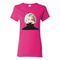 thumbnail image 1 of Wild Bobby, Hip Marilyn Monroe Portrait Classic Beauty Pose, Famous People, Women Graphic Tee, Fuschia, Small, 1 of 4