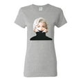 thumbnail image 1 of Wild Bobby, Hip Marilyn Monroe Portrait Classic Beauty Pose, Famous People, Women Graphic Tee, Heather Grey, X-Large, 1 of 4
