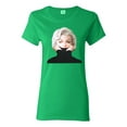 thumbnail image 1 of Wild Bobby, Hip Marilyn Monroe Portrait Classic Beauty Pose, Famous People, Women Graphic Tee, Kelly, 3X-Large, 1 of 4