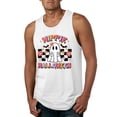 thumbnail image 1 of Wild Bobby Hippie Halloween Ghost Bats Stars Halloween Pink Orange Purple Halloween Halloween Men Tank Top, White, X-Large, 1 of 6