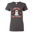 thumbnail image 1 of Wild Bobby Hippie Halloween Ghost Bats Stars Halloween Pink Orange Purple Halloween Halloween Women Graphic Tee, Charcoal, Large, 1 of 6