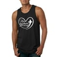 thumbnail image 1 of Wild Bobby His Grace Is Enough Heart Inspirational/Christian Men Graphic Tank Top, Black, Small, 1 of 5