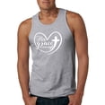 thumbnail image 1 of Wild Bobby His Grace Is Enough Heart Inspirational/Christian Men Graphic Tank Top, Heather Grey, Large, 1 of 5