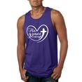 thumbnail image 1 of Wild Bobby His Grace Is Enough Heart Inspirational/Christian Men Graphic Tank Top, Purple, Medium, 1 of 5