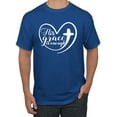 thumbnail image 1 of Wild Bobby His Grace Is Enough Heart Inspirational/Christian Men Graphic Tee, Royal, X-Large, 1 of 5