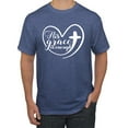thumbnail image 1 of Wild Bobby His Grace Is Enough Heart Inspirational/Christian Men Graphic Tee, Vintage Heather Blue, X-Large, 1 of 5