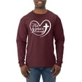 thumbnail image 1 of Wild Bobby His Grace Is Enough Heart Inspirational/Christian Men Long Sleeve Shirt, Maroon, X-Large, 1 of 5