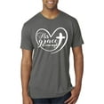 thumbnail image 1 of Wild Bobby His Grace Is Enough Heart Inspirational/Christian Men Premium Tri Blend Tee, Dark Heather, X-Large, 1 of 5