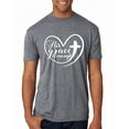 thumbnail image 1 of Wild Bobby His Grace Is Enough Heart Inspirational/Christian Men Premium Tri Blend Tee, Premium Heather, X-Large, 1 of 5