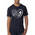 thumbnail image 1 of Wild Bobby His Grace Is Enough Heart Inspirational/Christian Men Premium Tri Blend Tee, Vintage Navy, X-Large, 1 of 5