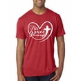thumbnail image 1 of Wild Bobby His Grace Is Enough Heart Inspirational/Christian Men Premium Tri Blend Tee, Vintage Red, X-Large, 1 of 5