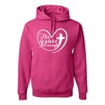 thumbnail image 1 of Wild Bobby His Grace Is Enough Heart Inspirational/Christian Unisex Graphic Hoodie Sweatshirt, Fuschia, Small, 1 of 5