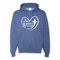 thumbnail image 1 of Wild Bobby His Grace Is Enough Heart Inspirational/Christian Unisex Graphic Hoodie Sweatshirt, Vintage Heather Blue, 3X-Large, 1 of 5