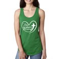 thumbnail image 1 of Wild Bobby His Grace Is Enough Heart Inspirational/Christian Women Racerback Tank Top, Kelly, X-Large, 1 of 5