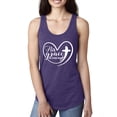 thumbnail image 1 of Wild Bobby His Grace Is Enough Heart Inspirational/Christian Women Racerback Tank Top, Purple Rush, Small, 1 of 5