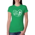 thumbnail image 1 of Wild Bobby His Grace Is Enough Heart Inspirational/Christian Women Slim Fit Junior Tee, Kelly, X-Large, 1 of 5