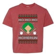 thumbnail image 1 of Wild Bobby Ho Ho Ho Homerun, Baseball Fan Christmas Design Christmas Sweater Design | Holiday Unisex Boys Girls Graphic Youth T-Shirt, 1 of 5