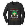 thumbnail image 1 of Wild Bobby Ho Ho Ho Homerun, Baseball Fan Christmas Design Christmas Sweater Design | Holiday Youth Longsleeve Shirt, 1 of 5