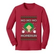 thumbnail image 1 of Wild Bobby Ho Ho Ho Homerun, Baseball Fan Christmas Design Christmas Sweater Design | Holiday Youth Longsleeve Shirt, 1 of 5
